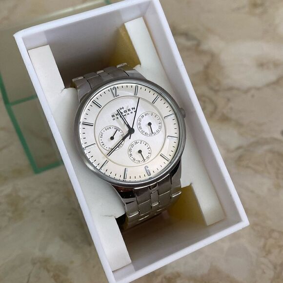 Danish SKAGEN Three Eyes Men's Quartz Watch NEW Running Accurately - Picture 1 of 13